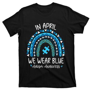 In April We Wear Blue Rainbow asd Awareness T-Shirt