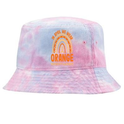 In April We Wear Orange Infertility Awareness Rainbow Tie-Dyed Bucket Hat