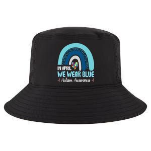 In April We Wear Blue Rainbow Autism Puzzle Cool Comfort Performance Bucket Hat