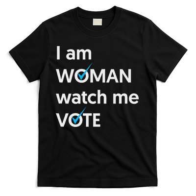 I Am Woman Watch Me Vote 2024 Blue Wave Vote T-Shirt
