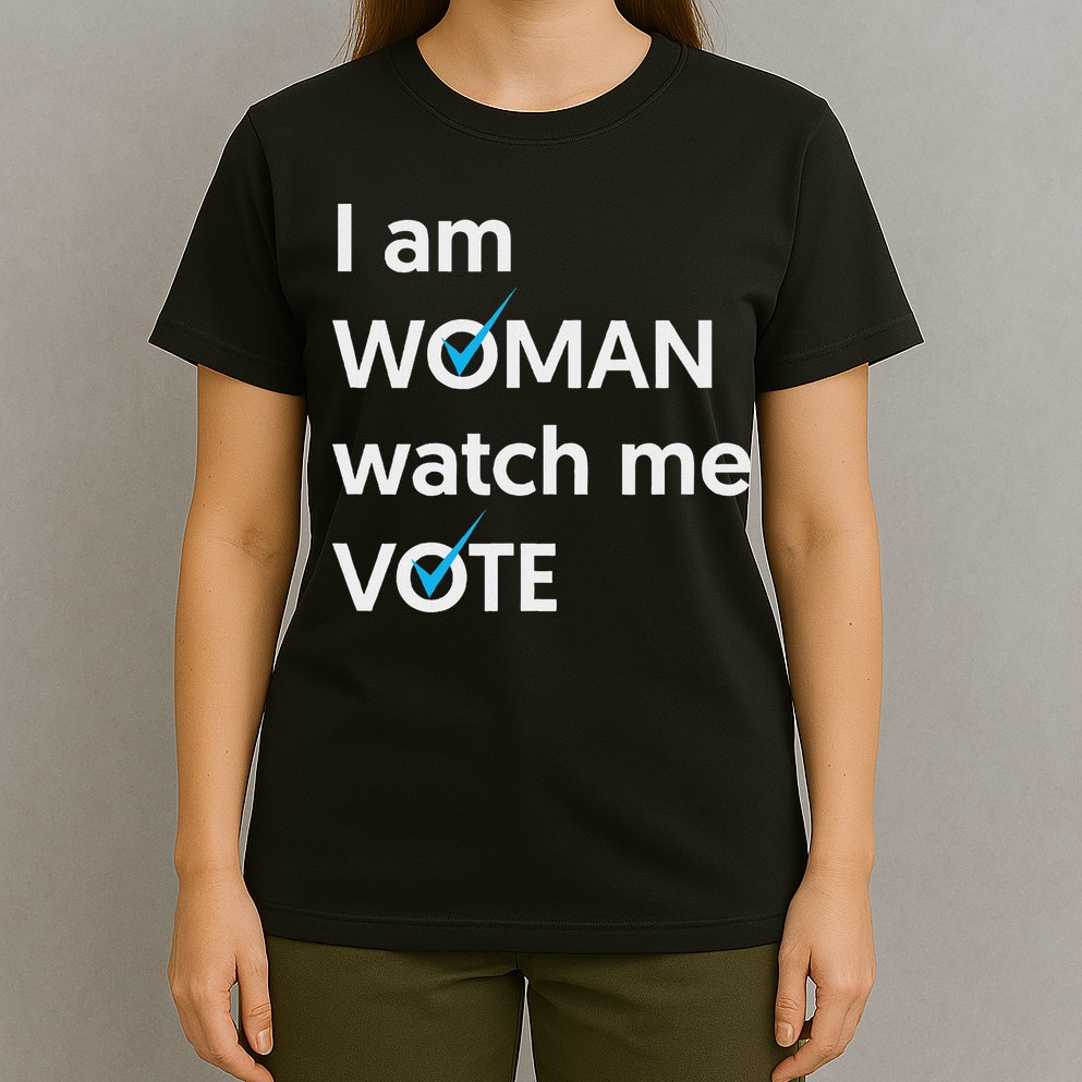 I Am Woman Watch Me Vote 2024 Blue Wave Vote T-Shirt