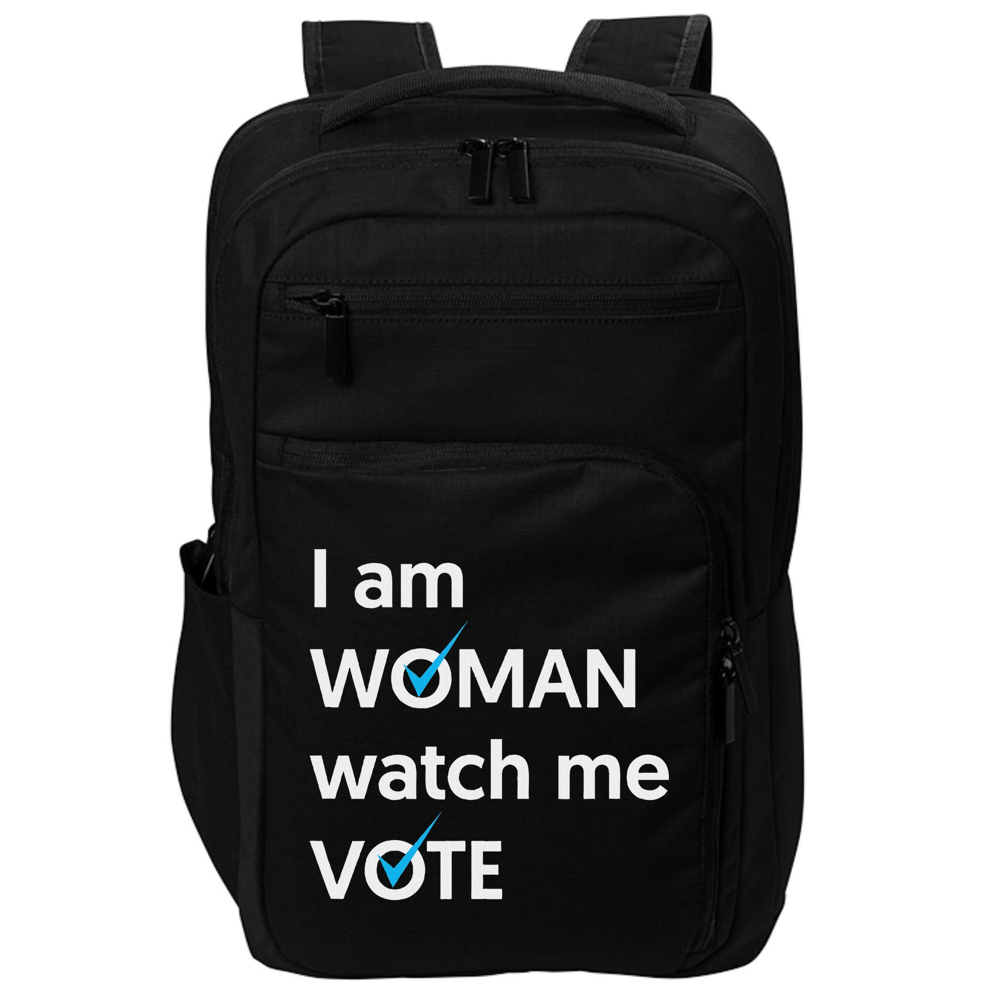 I Am Woman Watch Me Vote 2024 Blue Wave Vote Impact Tech Backpack
