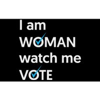 I Am Woman Watch Me Vote 2024 Blue Wave Vote Bumper Sticker