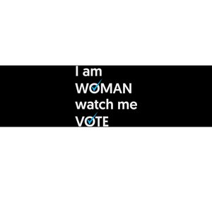 I Am Woman Watch Me Vote 2024 Blue Wave Vote Bumper Sticker