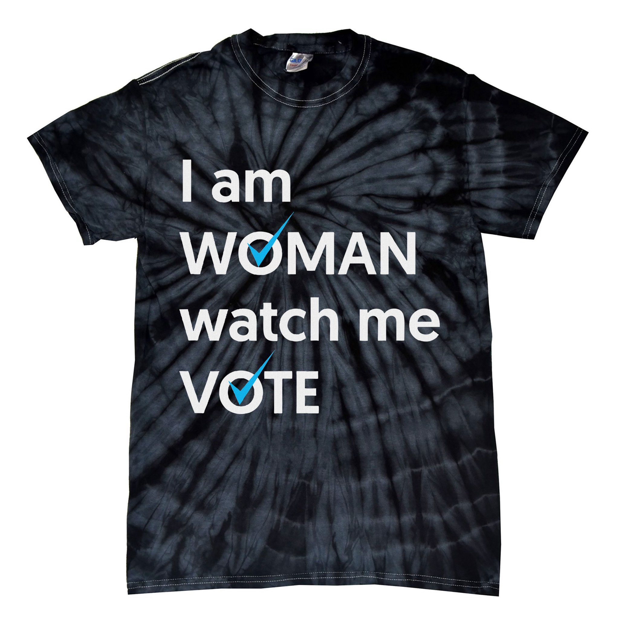 I Am Woman Watch Me Vote 2024 Blue Wave Vote Tie-Dye T-Shirt