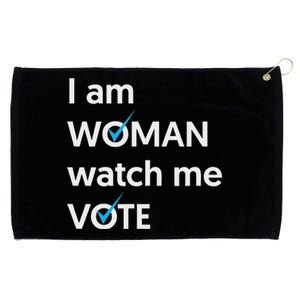 I Am Woman Watch Me Vote 2024 Blue Wave Vote Grommeted Golf Towel