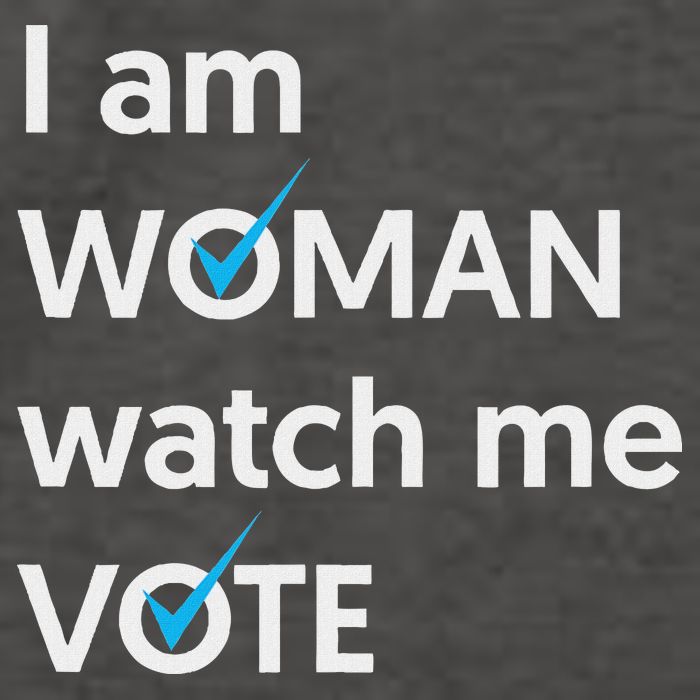 I Am Woman Watch Me Vote 2024 Blue Wave Vote Vector Backpack