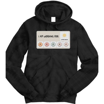 I Am Working For Summer Break Teacher Tie Dye Hoodie