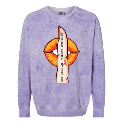 In April We Wear Orange Infertility Awareness Colorblast Crewneck Sweatshirt