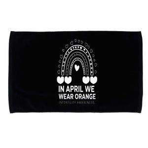 In April We Wear Orange Infertility Awareness Week Microfiber Hand Towel