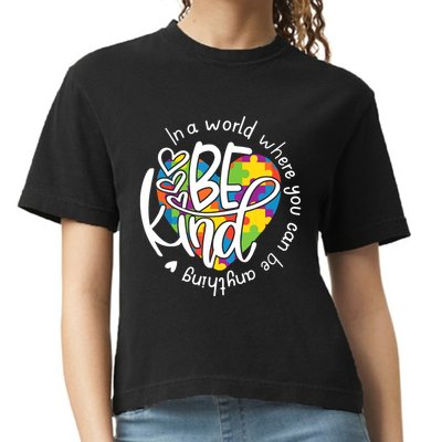 In A World Where You Can Be Anything Be Kind Kindness Comfort Colors Boxy T-Shirt
