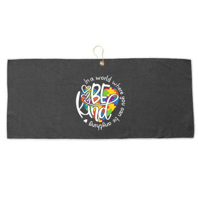 In A World Where You Can Be Anything Be Kind Kindness Large Microfiber Waffle Golf Towel