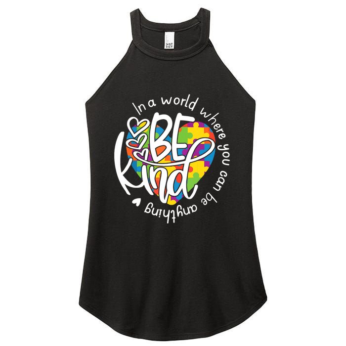 In A World Where You Can Be Anything Be Kind Kindness Women's Perfect Tri Rocker Tank
