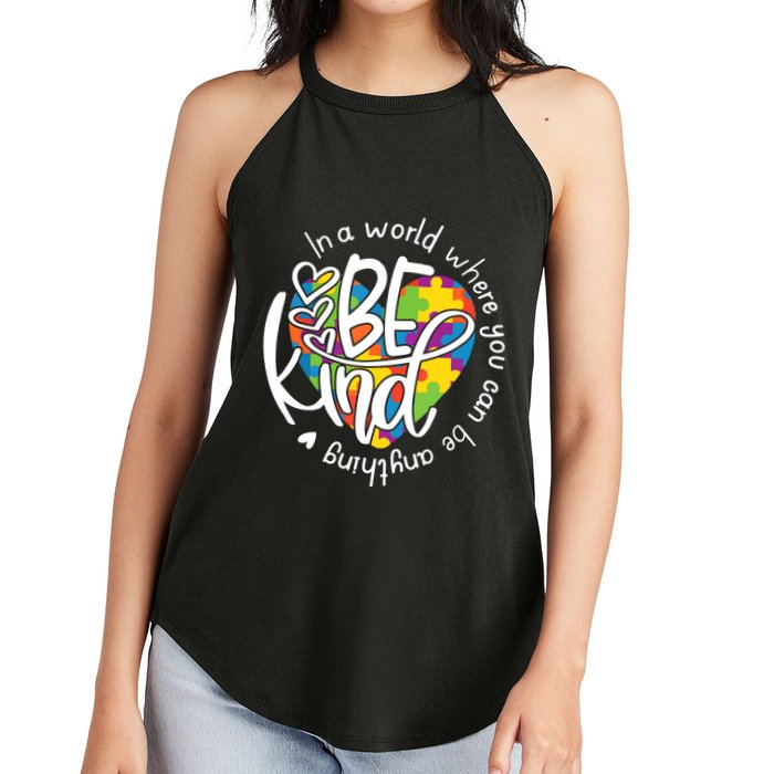 In A World Where You Can Be Anything Be Kind Kindness Women's Perfect Tri Rocker Tank