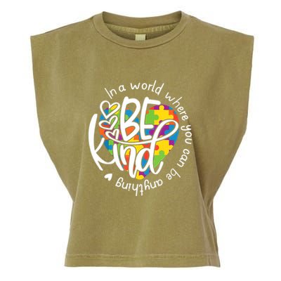 In A World Where You Can Be Anything Be Kind Kindness Garment-Dyed Women's Muscle Tee