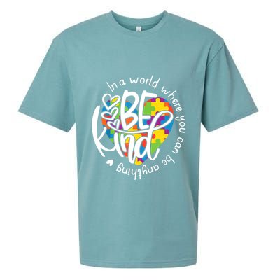 In A World Where You Can Be Anything Be Kind Kindness Sueded Cloud Jersey T-Shirt