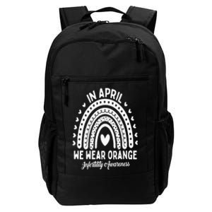 In April We Wear Orange Infertility Awareness Week Daily Commute Backpack