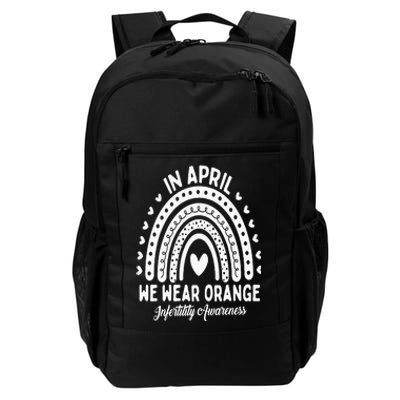 In April We Wear Orange Infertility Awareness Week Daily Commute Backpack