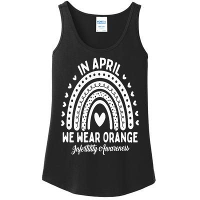 In April We Wear Orange Infertility Awareness Week Ladies Essential Tank