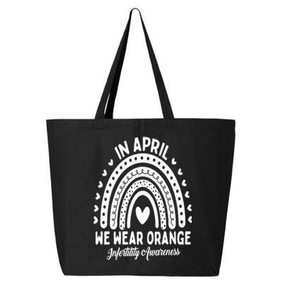 In April We Wear Orange Infertility Awareness Week 25L Jumbo Tote