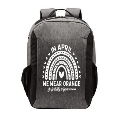 In April We Wear Orange Infertility Awareness Week Vector Backpack