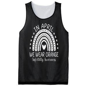 In April We Wear Orange Infertility Awareness Week Mesh Reversible Basketball Jersey Tank