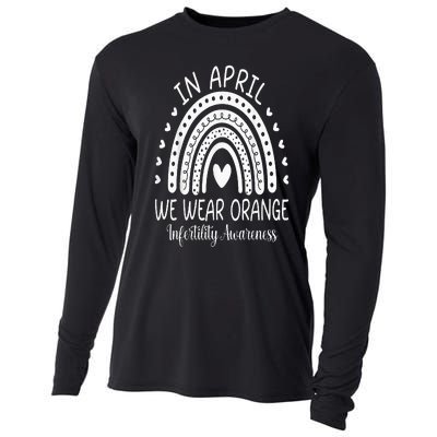 In April We Wear Orange Infertility Awareness Week Cooling Performance Long Sleeve Crew