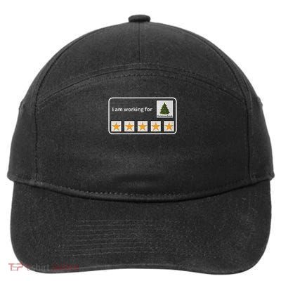 I Am Working For Christmas Break 7-Panel Snapback Hat