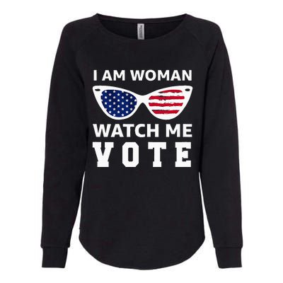 I Am Woman Watch Me Vote Womens California Wash Sweatshirt