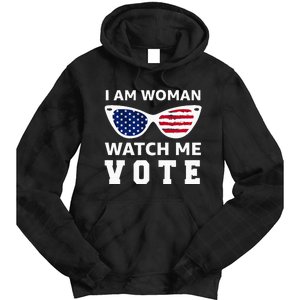 I Am Woman Watch Me Vote Tie Dye Hoodie