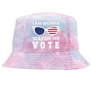 I Am Woman Watch Me Vote Tie-Dyed Bucket Hat