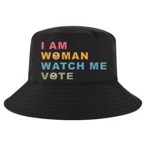 I Am Woman Watch Me Vote For Kamala Harris President 2024 Cool Comfort Performance Bucket Hat