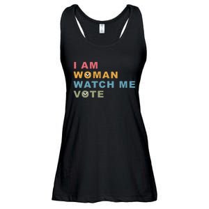 I Am Woman Watch Me Vote For Kamala Harris President 2024 Ladies Essential Flowy Tank