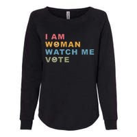 I Am Woman Watch Me Vote For Kamala Harris President 2024 Womens California Wash Sweatshirt