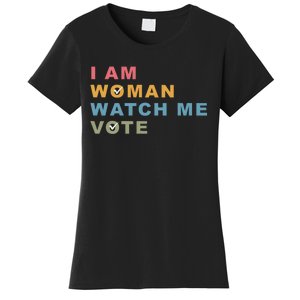 I Am Woman Watch Me Vote For Kamala Harris President 2024 Women's T-Shirt