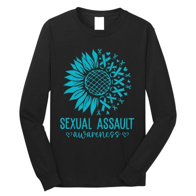 In April We Wear Teal Sexual Assault Awareness Month Long Sleeve Shirt