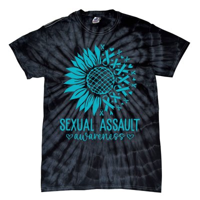 In April We Wear Teal Sexual Assault Awareness Month Tie-Dye T-Shirt