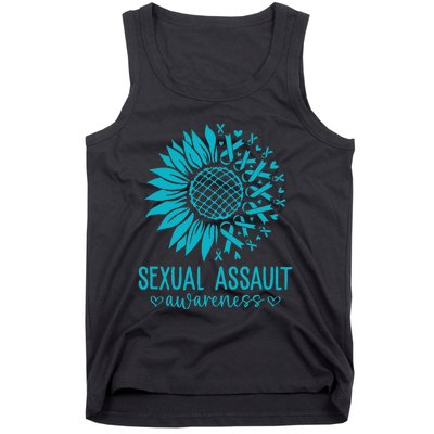 In April We Wear Teal Sexual Assault Awareness Month Tank Top