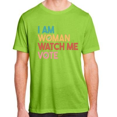 I Am Woman Watch Me Vote Adult ChromaSoft Performance T-Shirt