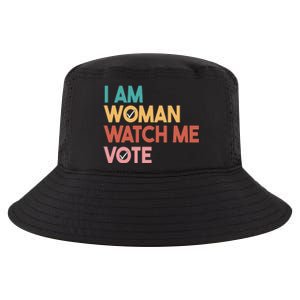 I Am Woman Watch Me Vote Cool Comfort Performance Bucket Hat