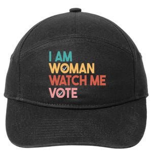 I Am Woman Watch Me Vote 7-Panel Snapback Hat