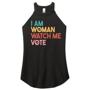 I Am Woman Watch Me Vote Women's Perfect Tri Rocker Tank