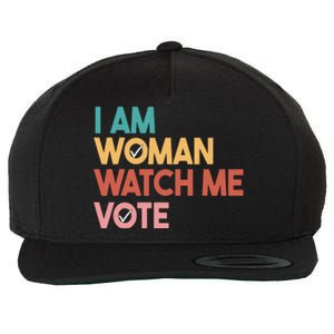 I Am Woman Watch Me Vote Wool Snapback Cap