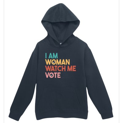 I Am Woman Watch Me Vote Urban Pullover Hoodie