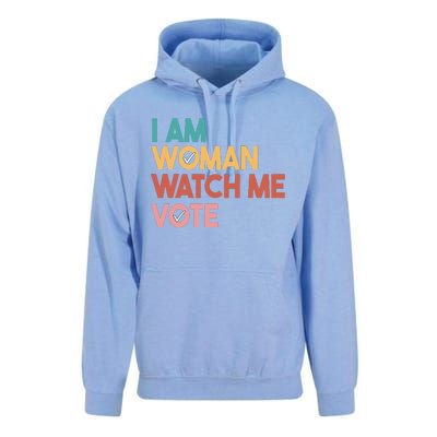 I Am Woman Watch Me Vote Unisex Surf Hoodie