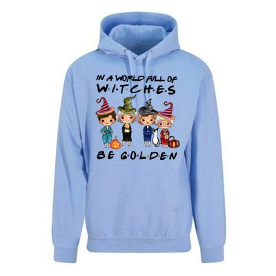 In A World Full Of Witches Be Golden Vintage Funny Halloween Unisex Surf Hoodie