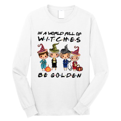 In A World Full Of Witches Be Golden Vintage Funny Halloween Long Sleeve Shirt