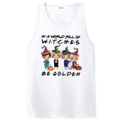 In A World Full Of Witches Be Golden Vintage Funny Halloween PosiCharge Competitor Tank