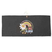 In A World Where You Can Be Anything Be Kind Kindness Large Microfiber Waffle Golf Towel