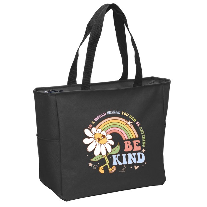 In A World Where You Can Be Anything Be Kind Kindness Zip Tote Bag
